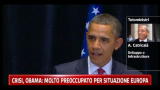 Crisi, Obama: molto preoccupato per situazione Europa
