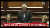 Monti, il mio sarà un governo di impegno nazionale