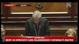 Monti, complotti? "Permettetemi di rassicurarvi" 