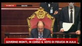 17/11/2011 - Fiducia Governo Monti, Schifani legge l'esito