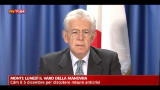 Monti, lunedì al varo la Manovra