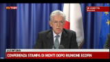 Conferenza stampa di Monti dopo riunione Ecofin