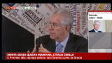 Monti: senza questa manovra l'Italia crolla
