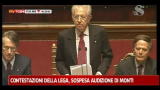 14/12/2011 - Contestazioni della Lega, sospesa audizione di Monti
