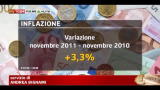 Istat, inflazione al 3,3% a novembre