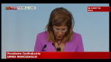 Lavoro, conferenza stampa di Emma Marcegaglia