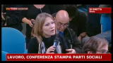 Lavoro, conferenza stampa, domande giornalisti