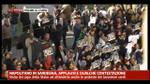 Napolitano in Sardegna, applausi e qualche contestazione