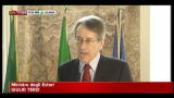07/03/2012 - Marò, Terzi: Per peacekeeper c'è immunità