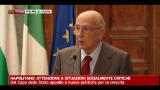Napolitano: attenzione a situazioni socialmente critiche