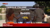 Redditi delle famiglie italiane -4% tra il 2008 e il 2009
