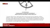 Nel documento di rivendicazione la "svolta anarchica"
