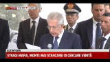 Stragi mafia, Monti: mai stancarsi di cercare la verità