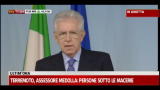 Terremoto, Monti: cittadini abbiano fiducia