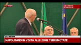 Napolitano visita le zone terremotate