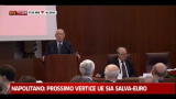 Napolitano, prossimo vertice Ue sia salva-Euro