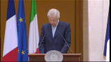 Monti e l'esultanza per il gol dell'Italia