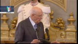 Giorgio Napolitano parla agli azzurri