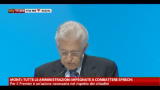 Monti: tutte amministrazioni impegnate a combattere sprechi