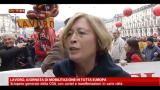 Lavoro, giornata mobilitazione Europea: le voci del corteo