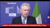 13/12/2012 - Monti: più integrazione europea è interesse dell'Italia