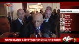26/02/2013 - Napolitano, aspetto riflessioni dei partiti