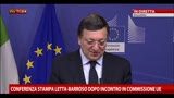 Incontro Letta-Barroso, Barroso: creare fiducia per crescita
