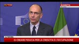 Incontro Letta-Barroso, Letta: manterremo impegni presi