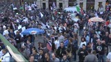 05/05/2013 - Juventus, il pullman attraversa la Torino bianconera