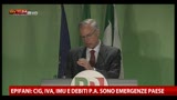 11/05/2013 - Epifani: Cig, Iva, Imu e debiti p.a. sono emergenze Paese