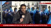 Sciopero generale: la partenza del corteo a Torino