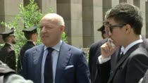 Funerale Berlusconi, l'arrivo di Marotta e Steven Zhang