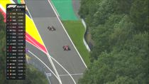 GP Belgio, il sorpasso di Verstappen su Leclerc