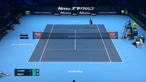 ATP Finals, punto strepitoso di Alcaraz con Rublev