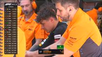 McLaren, regolazioni e prove di cintura per Norris