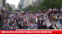 Corea del Sud, a Seul proteste sindacati contro governo Yoon