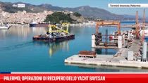 Palermo, operazioni di recupero dello yacht Bayesan
