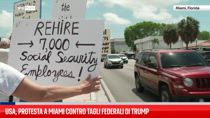 Usa, protesta a Miami contro tagli federali di Trump