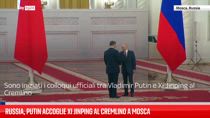 Russia, Putin accoglie Xi Jinping al Cremlino a Mosca