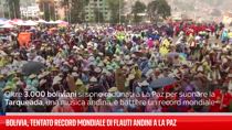 Bolivia, tentato record mondiale di flauti andini a La Paz