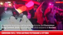Eurovision 2025, i tifosi austriaci festeggiano la vittoria