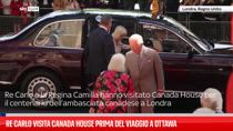 Re Carlo visita Canada House prima del viaggio a Ottawa