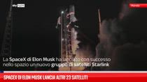 SpaceX di Elon Musk lancia altri 23 satelliti