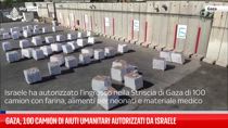 Gaza, 100 camion di aiuti umanitari autorizzati da Israele