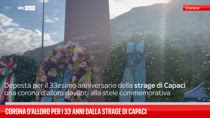 Corona d'alloro per i 33 anni dalla strage di Capaci