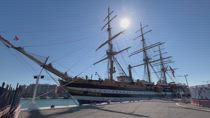 L'Amerigo Vespucci a Civitavecchia per Tour Mediterraneo