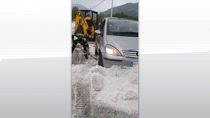 Maltempo a L'Aquila, pioggia e grandine causano allagamenti