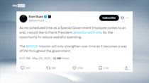 Musk abbandona la gestione del DOGE