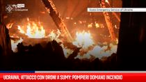 Ucraina, attacco con droni a Sumy: pompieri domano incendio