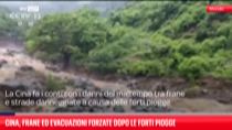 Cina, frane ed evacuazioni forzate dopo le forti piogge